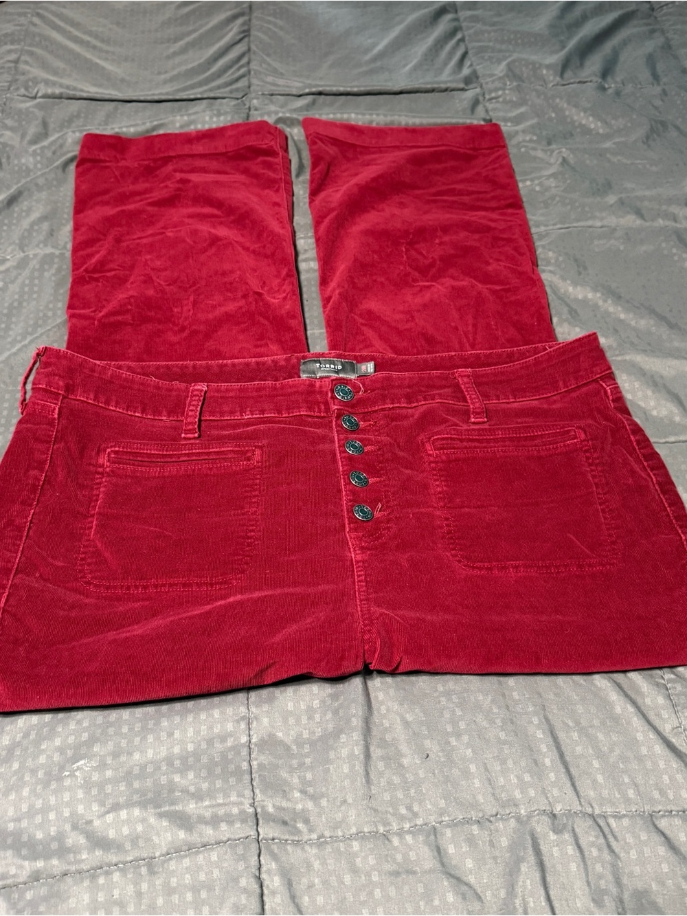 FAIR READ Torrid Red Corduroy Pants Size 20 Regular